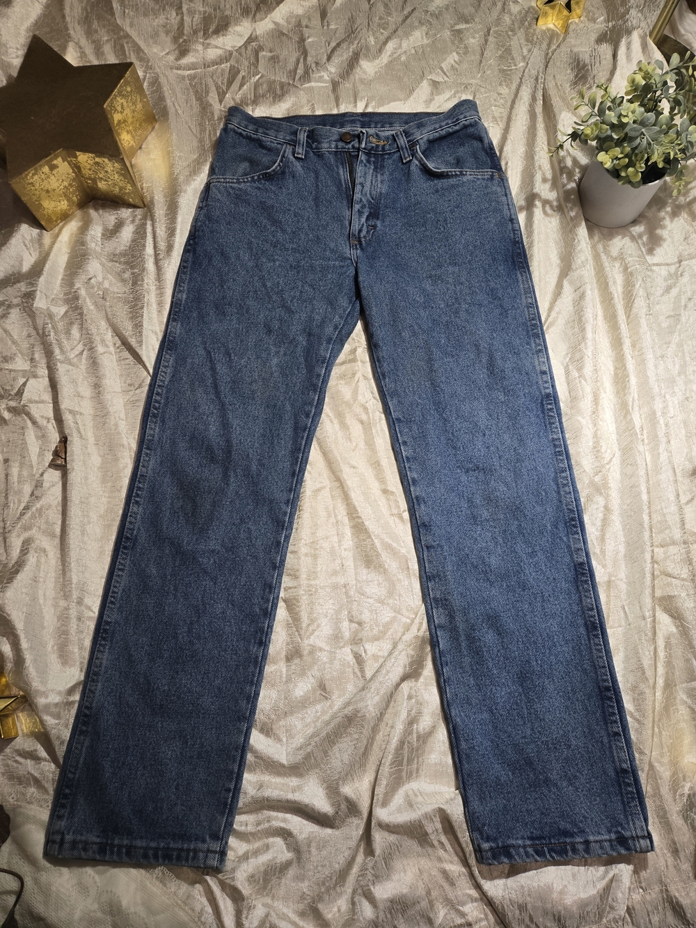 Rustler Straight-Leg Dark Blue Denim Jeans